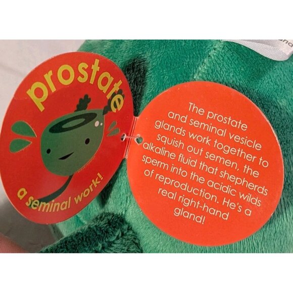 I Heart Guts Plush Prostate Gland  Fluffy Stuffed Toy Pillow W/ Tag Educational - Picture 6 of 15